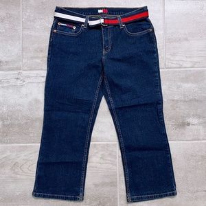 NEW TOMMY HILFIGER Cropped Hip Jeans with Belt